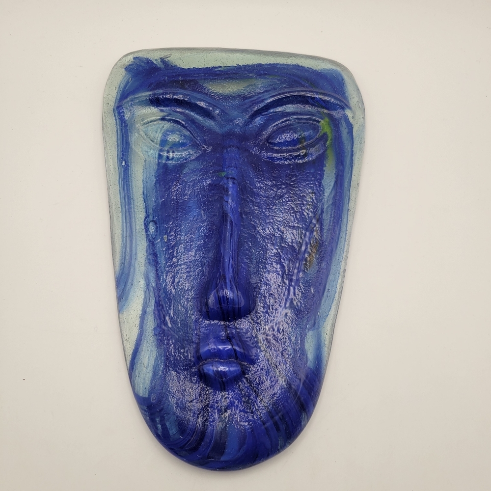 Blue Glass Face Wall Art